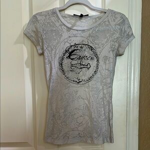 Gray Graphic Women's Top